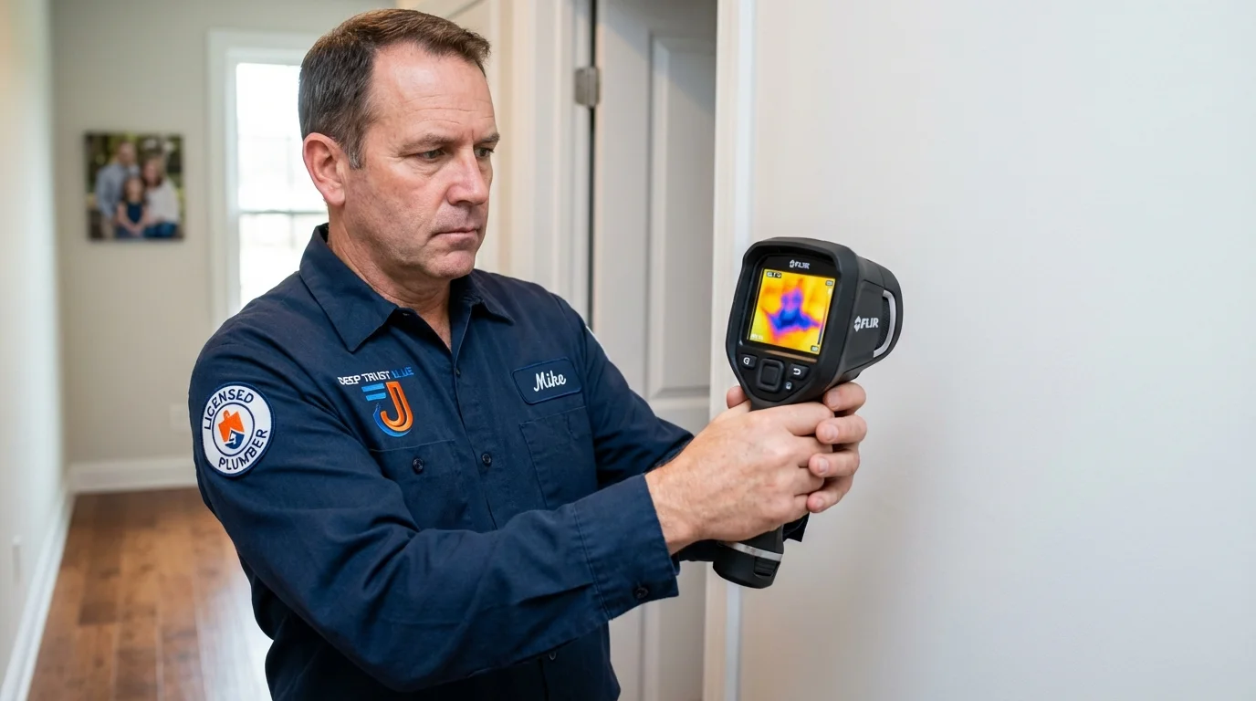 Thermal imaging leak detection by Johns Plumbing LLC in Garrett Park